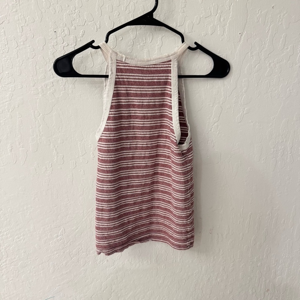 Lucky Brand Women’s Stripe High Neck Red White Tank Top Small - Picture 4 of 4